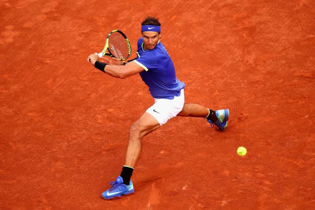 O tenista espanhol Rafael Nadal durante partida contra o suíço Stan Wawrinka na final de Roland Garros - 11/06/2017 O tenista espanhol Rafael Nadal durante partida contra o suíço Stan Wawrinka na final de Roland Garros - 11/06/2017