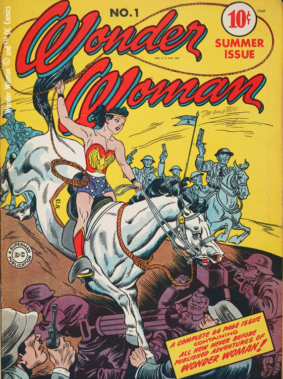 Capa do primeiro número da revista ‘Mulher Maravilha’