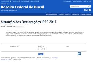 Consulta Restituição Imposto de Renda 2017 Situação das Declarações do Imposto de Renda do Brasil