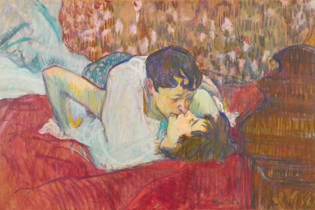 Toulouse Lautrec - Au Lit Le Baiser, de 1892 Toulouse Lautrec - Au Lit Le Baiser, de 1892
