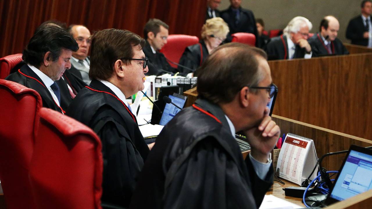 Os ministros do Tribunal Superior Eleitoral (TSE)