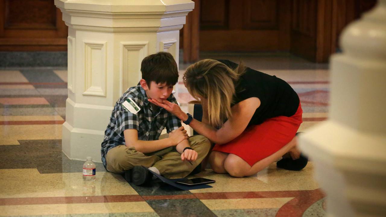 Amber Briggle e seu filho transgênero Max