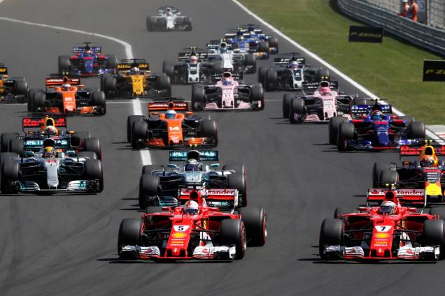 Sebastian Vettel da Ferrari vence o GP da Hungria de Fórmula 1, Lewis Hamilton da Mercedes termina em quarto lugar - 30/07/2017 Sebastian Vettel da Ferrari vence o GP da Hungria de Fórmula 1, Lewis Hamilton da Mercedes termina em quarto lugar - 30/07/2017