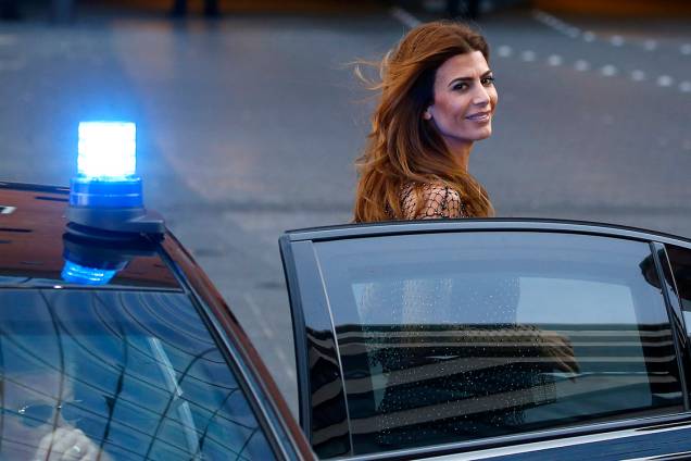 A primeira-dama argentina, Juliana Awada, chega para um concerto durante a cúpula do G20, na Alemanha A primeira-dama argentina, Juliana Awada, chega para um concerto durante a cúpula do G20, na Alemanha