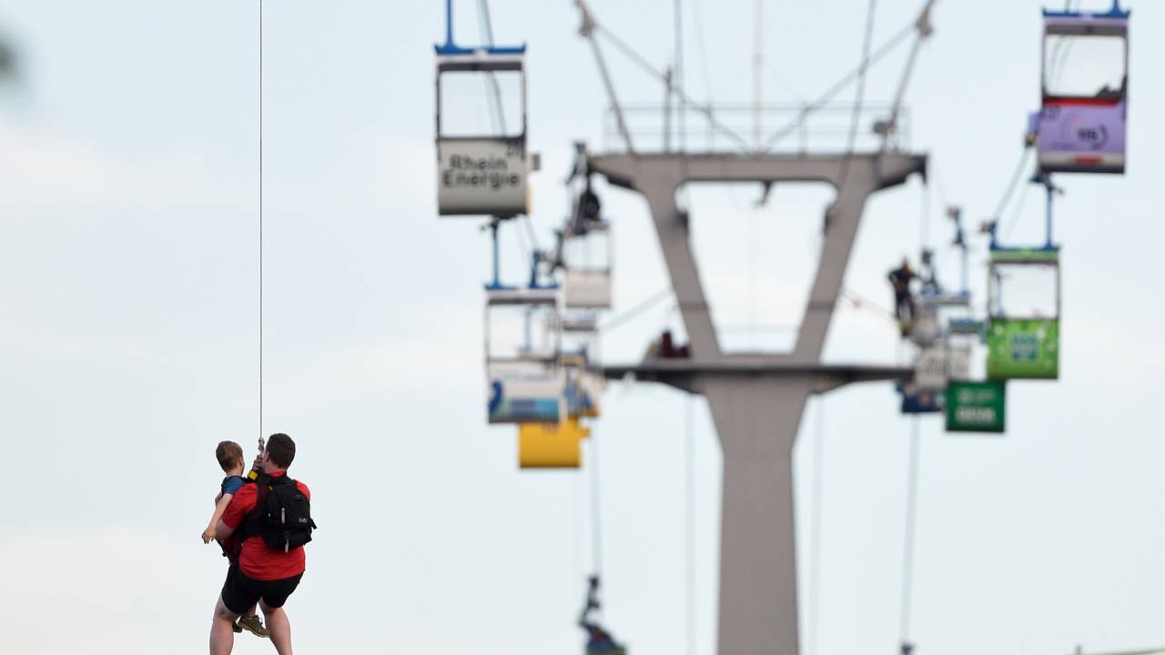 Resgate em teleférico na Alemanha
