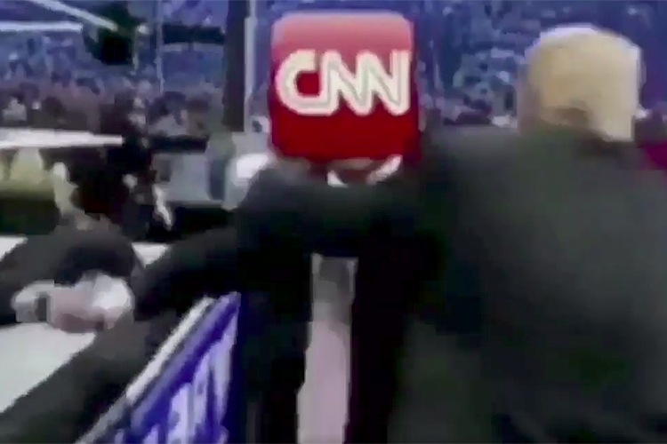 Trump divulga vídeo em que simula ‘briga’ com a rede CNN