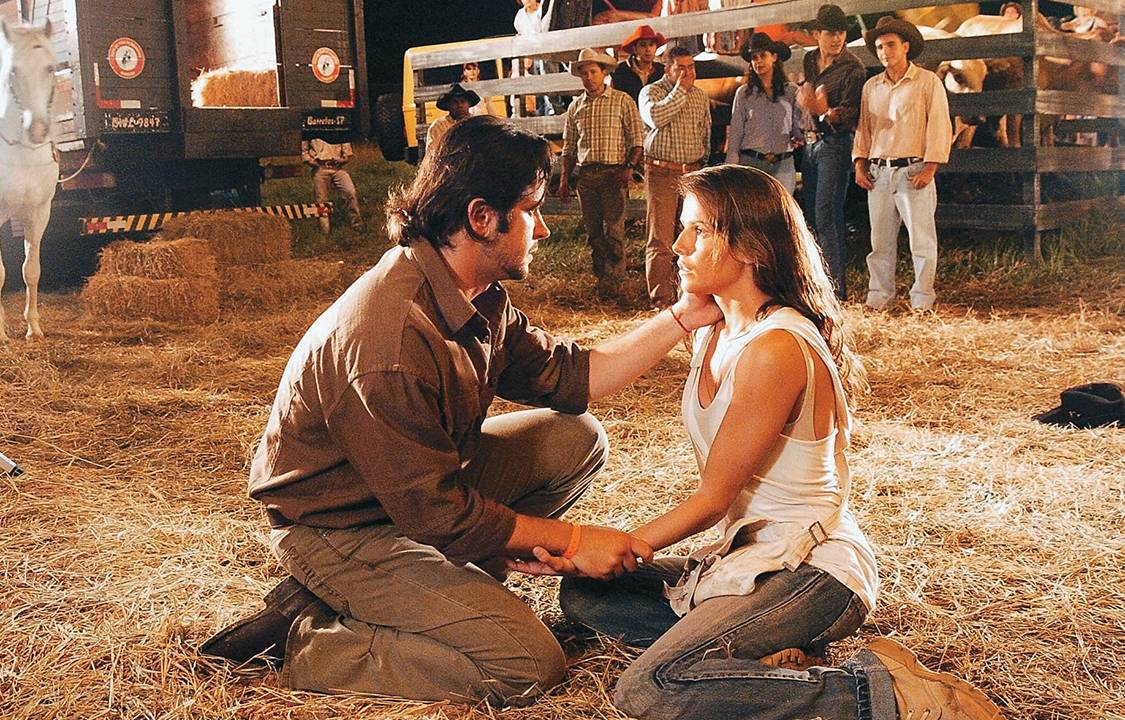 Deborah Secco e Murilo Benício na novela "América", da Rede Globo