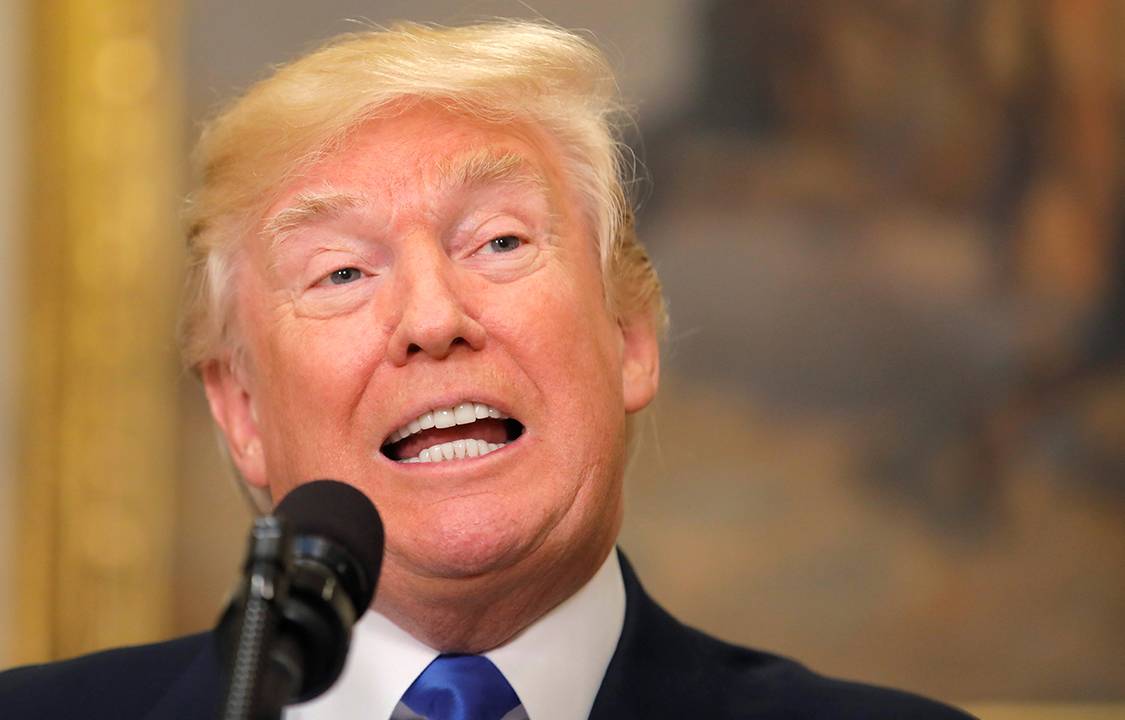 Presidente dos Estados Unidos, Donald Trump, durante pronunciamento sobre a reforma na Lei da Imigração, na Casa Branca em Washington