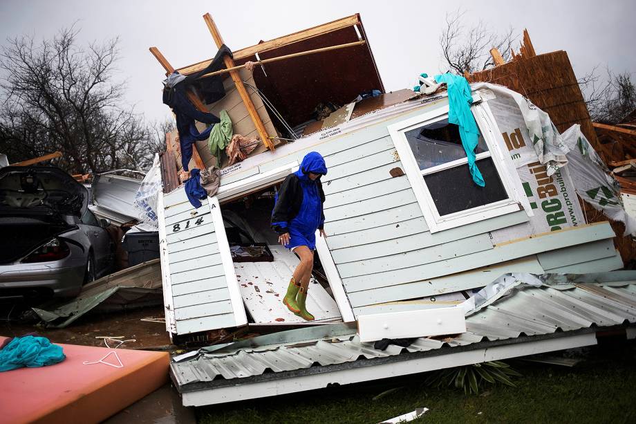 Passagem de furacão Harvey deixa rastro de destruição em Rockport, Texas (EUA) - 27/08/2017