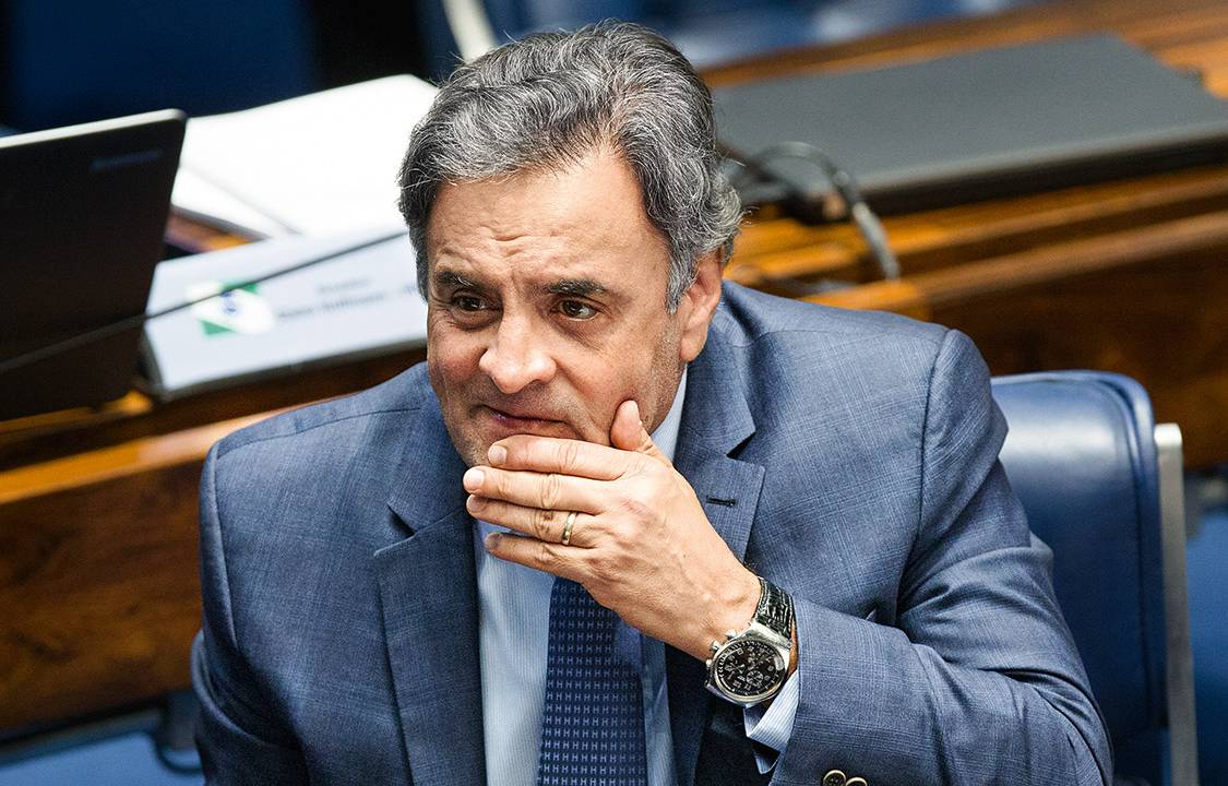 26/09/2017- Brasília- DF, Brasil- Senador Aécio Neves voltou pela ultima vez antes do STF afastado mandato. Sessão do senado durante votação da reforma eleitoral. Foto: Lula Marques/AGPT