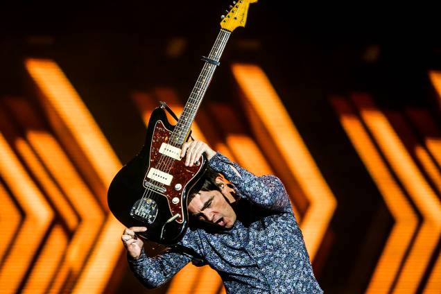 Banda Skank com o vocalista Samuel Rosa no Palco Mundo durante segundo dia de shows do Rock In Rio 2017, no Parque Olímpico, na Barra da Tijuca, zona oeste do Rio de Janeiro (RJ) - 16/09/2019 Banda Skank com o vocalista Samuel Rosa no Palco Mundo durante segundo dia de shows do Rock In Rio 2017, no Parque Olímpico, na Barra da Tijuca, zona oeste do Rio de Janeiro (RJ) - 16/09/2019