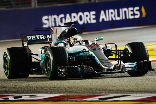 O piloto da Mercedes, Lewis Hamilton durante o GP de Cingapura, o 14º da temporada 2017 de F1 - 17/09/2017 O piloto da Mercedes, Lewis Hamilton durante o GP de Cingapura, o 14º da temporada 2017 de F1 - 17/09/2017