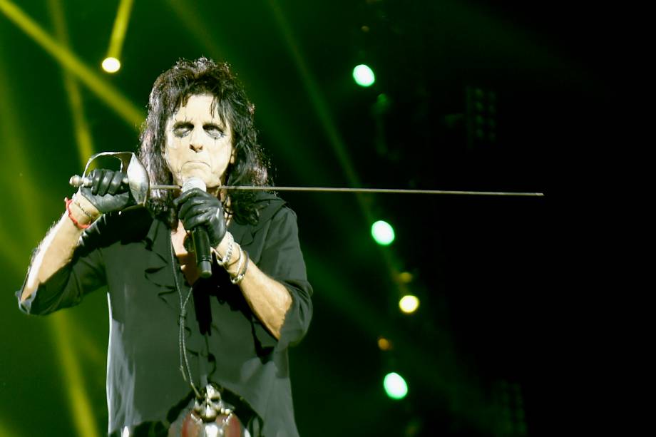 Alice Cooper abre para a banda Guns'n'Roses durante o quarto e último dia do festival São Paulo Trip, no Allianz Parque