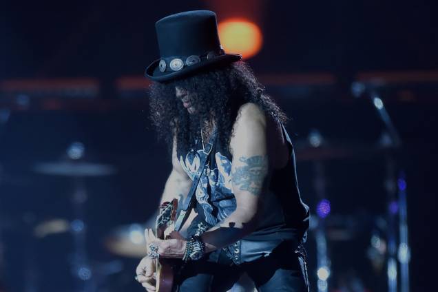 Guitarrista do Guns'n'Roses, Slash, se apresenta no palco do São Paulo Trip, no estádio do Allianz Parque Guitarrista do Guns'n'Roses, Slash, se apresenta no palco do São Paulo Trip, no estádio do Allianz Parque