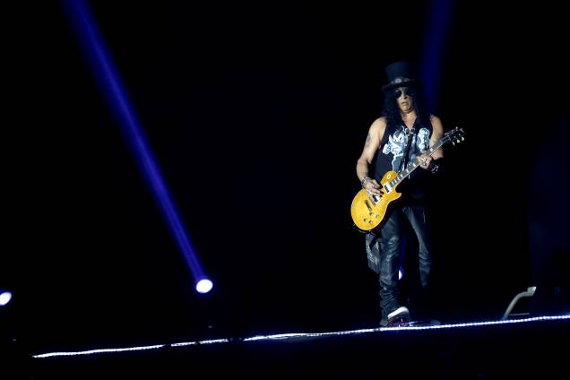 Guitarrista do Guns'n'Roses, Slash, se apresenta no palco do São Paulo Trip, no estádio do Allianz Parque Guitarrista do Guns'n'Roses, Slash, se apresenta no palco do São Paulo Trip, no estádio do Allianz Parque