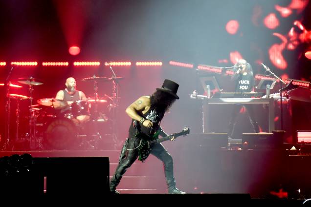 Guitarrista do Guns'n'Roses, Slash, se apresenta no palco do São Paulo Trip, no estádio do Allianz Parque Guitarrista do Guns'n'Roses, Slash, se apresenta no palco do São Paulo Trip, no estádio do Allianz Parque