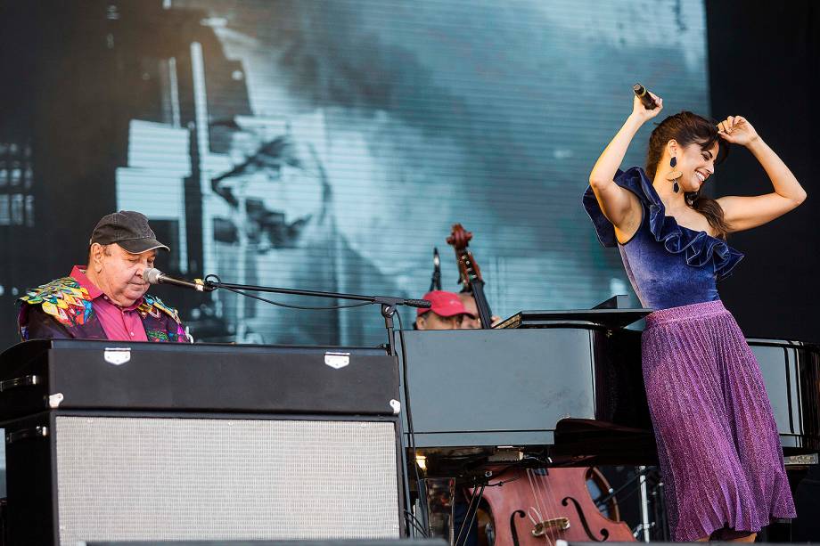 Lucy Alves, Emanuele Araújo, Tie e Mariana Aydar fazem homenagem para João Donato, no segundo dia do Rock in Rio no Parque Olímpico no Rio de Janeiro - 16/09/2017