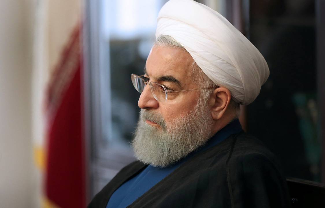 Presidente do Irã, Hassan Rouhani, durante reunião com o Conselho Social do Irã, em Teerã