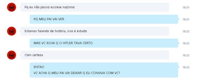 Reprodução da conversa do Skype