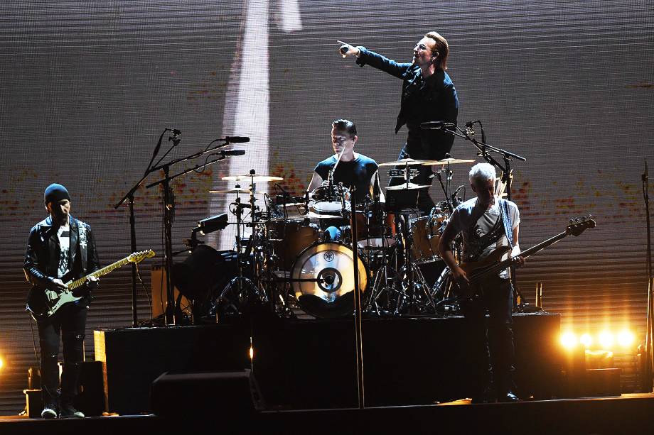 A banda irlandesa U2 se apresenta no estádio do Morumbi, em São Paulo, como parte da turnê em que celebra os 30 anos do disco "The Joshua Tree" - 19/10/2017