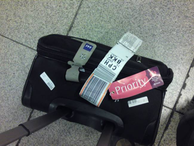 Baggage with priority tag