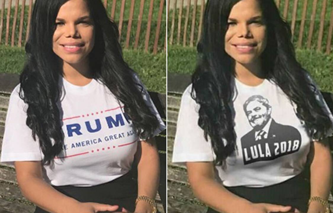 Internautas fazem montagem com camiseta da socialite Day McCarthy