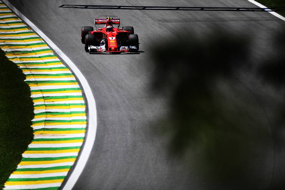 O piloto finlandês Kimi Räikkönen durante o Grande Prêmio do Brasil em Interlagos - 12/11/2017