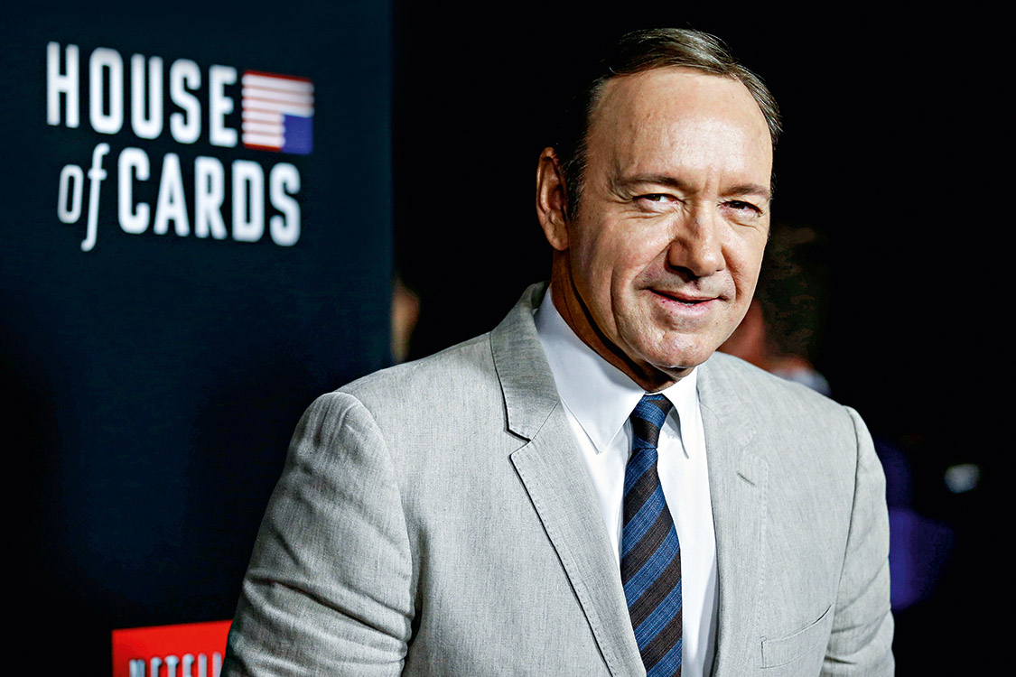 FILE PHOTO: Cast member Kevin Spacey poses at the premiere for the second season of the television series 