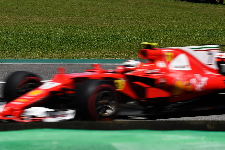 O piloto finlandês Kimi Räikkönen durante o Grande Prêmio do Brasil em Interlagos - 12/11/2017