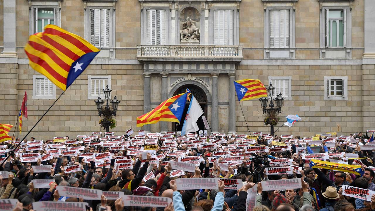 Manifestação na Catalunha