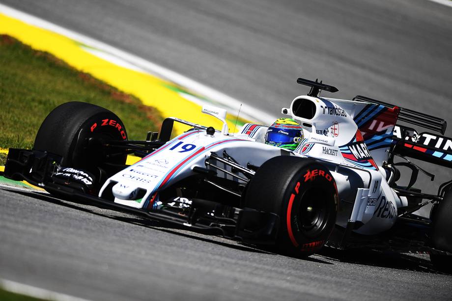 O piloto brasileiro Felipe Massa, da Williams, durante treino livre para o Grande Prêmio do Brasil, em Interlagos - 10/11/2017