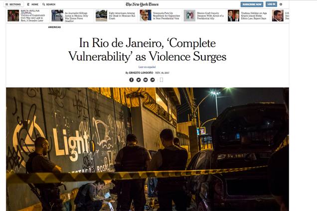 Notícias do Brasil pelo mundo - Ny Times Notícias do Brasil pelo mundo - Ny Times