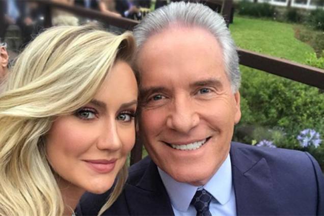 Roberto Jesus e Ana Paula Siebert, no casamento de Ticiane Pinheiro e César Tralli Roberto Jesus e Ana Paula Siebert, no casamento de Ticiane Pinheiro e César Tralli