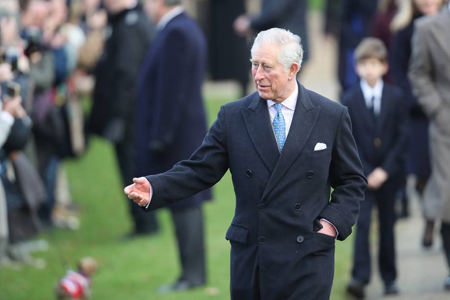 Príncipe Charles, o Príncipe de Gales, comparece à igreja de Santa Maria Madalena para comemorar o Natal em King's Lynn, na Inglaterra - 25/12/2017