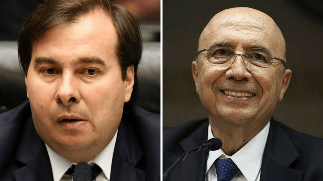 Presidente da Câmara dos Deputados Rodrigo Maia (DEM-RJ) e o ministro da Fazenda Henrique Meirelles