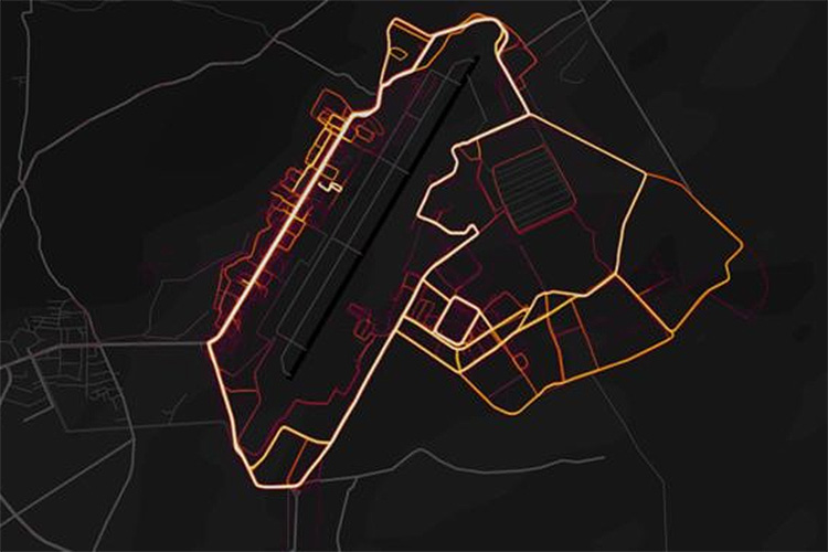 Aplicativo Strava em base militar dos EUA