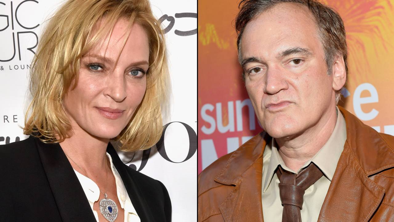 Uma Thruman e Quentin Tarantino