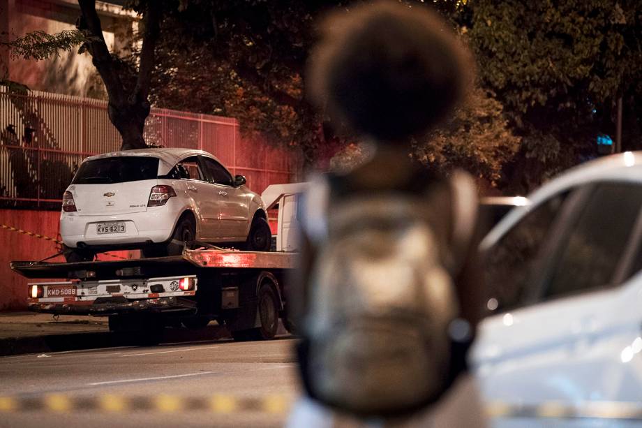 Carro onde a vereadora Marielle Franco (PSOL-RJ) foi executada no Rio de Janeiro - 15/03/2018