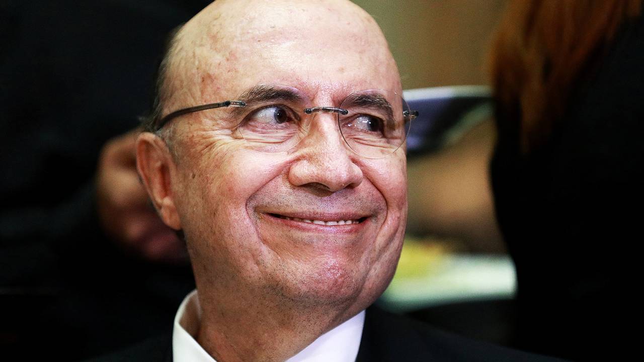 O ministro da Fazenda, Henrique Meirelles, durante encontro com empresários em Porto Alegre (RS) - 26/03/2018