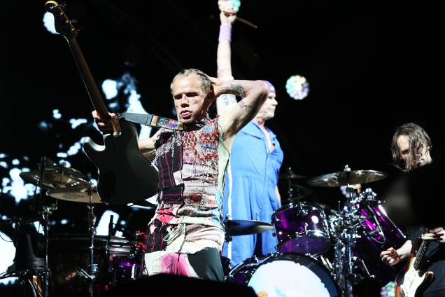 A banda Red Hot Chili Peppers fecha a primeira noite de shows do Lollapalooza 2018, realizado no Autódromo de Interlagos, zona sul da capital paulista - 23/03/2018 A banda Red Hot Chili Peppers fecha a primeira noite de shows do Lollapalooza 2018, realizado no Autódromo de Interlagos, zona sul da capital paulista - 23/03/2018