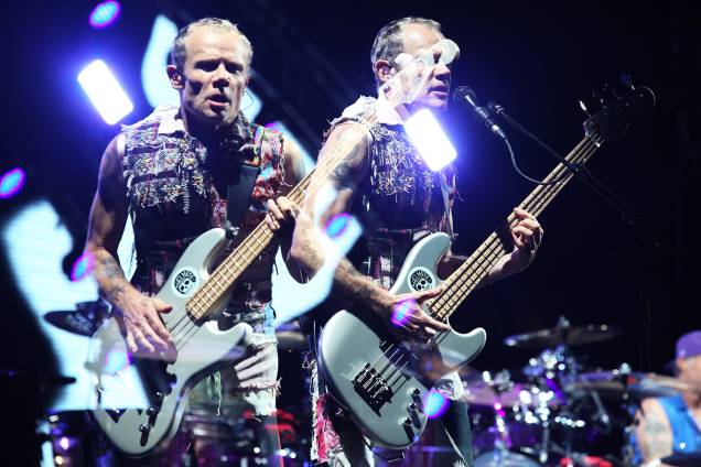 A banda Red Hot Chili Peppers fecha a primeira noite de shows do Lollapalooza 2018, realizado no Autódromo de Interlagos, zona sul da capital paulista - 23/03/2018 A banda Red Hot Chili Peppers fecha a primeira noite de shows do Lollapalooza 2018, realizado no Autódromo de Interlagos, zona sul da capital paulista - 23/03/2018