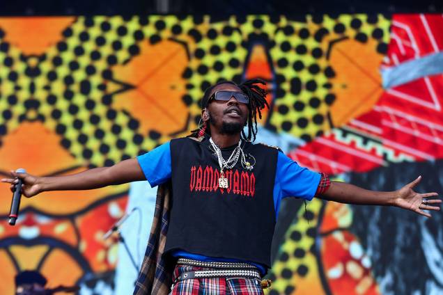 Show do rapper Rincon Sapiência durante o primeiro dia do festival Lollapalooza Brasil 2018 realizado no Autódromo de Interlagos em São Paulo (SP) - 23/03/2018 Show do rapper Rincon Sapiência durante o primeiro dia do festival Lollapalooza Brasil 2018 realizado no Autódromo de Interlagos em São Paulo (SP) - 23/03/2018