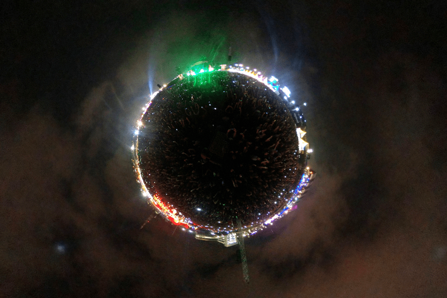 Visão micro mundo do Lollapalooza 2018 - Imagem captada com o SamSung Gear 360