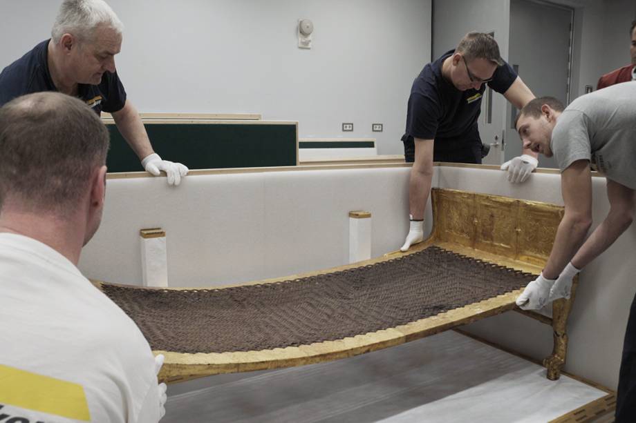 Objetos da exposição King Tut: Tesouros do faraó dourado