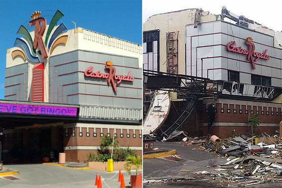 Antes e depois da passagem do furacão Irma