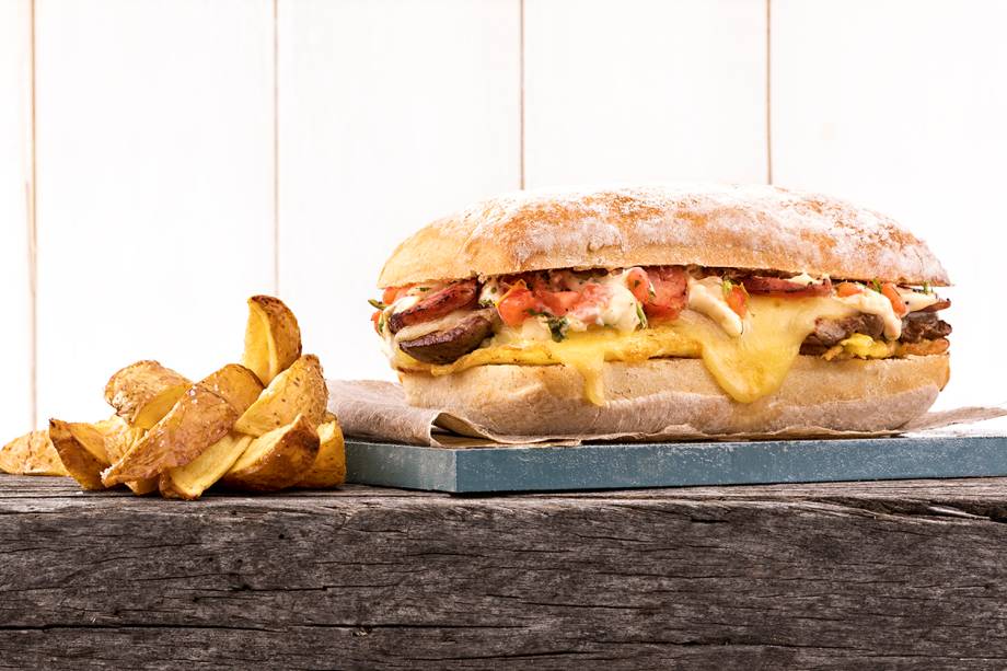 Lanche da Argentina, lançado pela rede Frango Assado