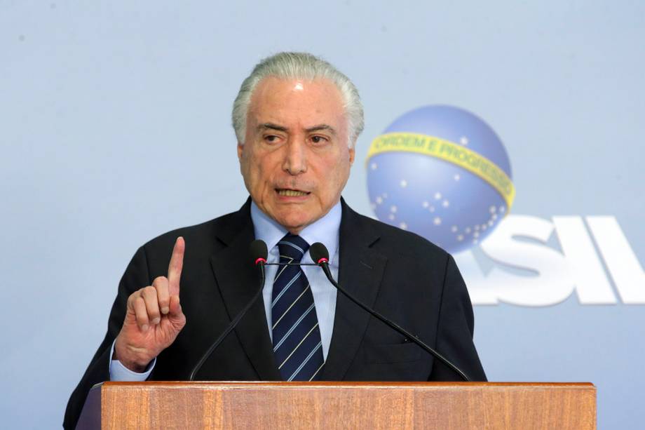 Em pronunciamento, o presidente Michel Temer anuncia o uso de forças federais de segurança para liberar rodovias bloqueadas por caminhoneiros - 25/05/2018