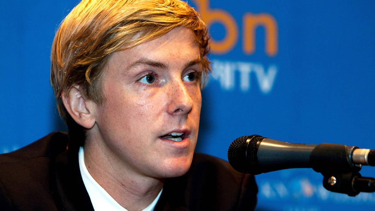 Chris Hughes, co-fundador do Facebook, durante coletiva de imprensa em Seul, na Coreia do Sul - 14/10/2010