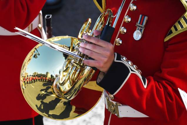 Banda da guarda real realiza apresentação antes do casamento entre Harry e Meghan Markle - 19/05/2018 Banda da guarda real realiza apresentação antes do casamento entre Harry e Meghan Markle - 19/05/2018