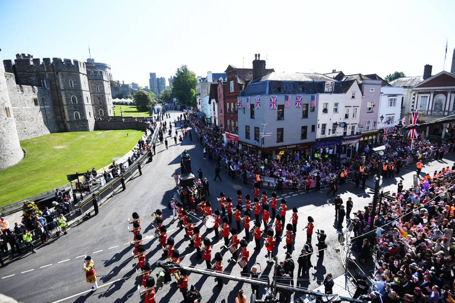 Banda da guarda real realiza apresentação antes do casamento entre o príncipe Harry e Meghan Markle - 19/05/2018